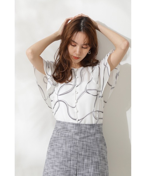 JILL STUART（ジルスチュアート）の「◆マルティナブラウス（シャツ/ブラウス・レディース・ホワイト/ブルー・SMALL/MEDIUM）」の3枚目の写真