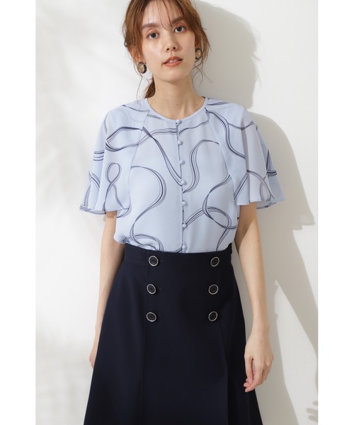 JILL STUART（ジルスチュアート）の「◆マルティナブラウス（シャツ/ブラウス・レディース・ホワイト/ブルー・SMALL/MEDIUM）」の6枚目の写真