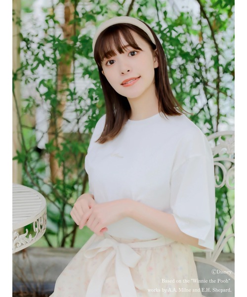 Areeam（アリーム）の「pooh/ジェンダーレスTシャツ（Tシャツ/カットソー・レディース・オフホワイト/ブラック/ベージュ/ブラウン・FREE）」の5枚目の写真