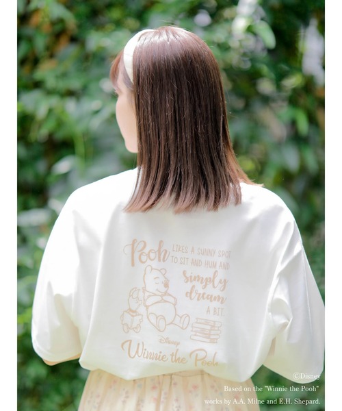 Areeam（アリーム）の「pooh/ジェンダーレスTシャツ（Tシャツ/カットソー・レディース・オフホワイト/ブラック/ベージュ/ブラウン・FREE）」の6枚目の写真