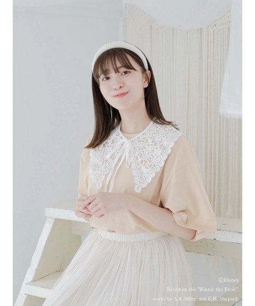 Areeam（アリーム）の「pooh/ジェンダーレスTシャツ（Tシャツ/カットソー・レディース・オフホワイト/ブラック/ベージュ/ブラウン・FREE）」の12枚目の写真