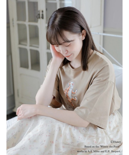 Areeam（アリーム）の「pooh/ジェンダーレスTシャツ（Tシャツ/カットソー・レディース・オフホワイト/ブラック/ベージュ/ブラウン・FREE）」の18枚目の写真