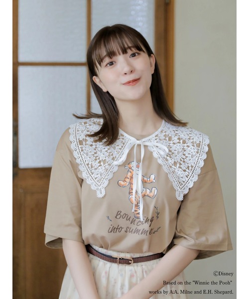 Areeam（アリーム）の「pooh/ジェンダーレスTシャツ（Tシャツ/カットソー・レディース・オフホワイト/ブラック/ベージュ/ブラウン・FREE）」の21枚目の写真