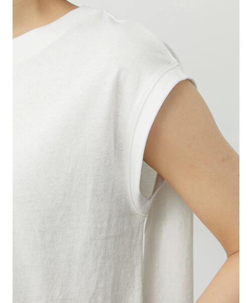 Green　Parks（グリーンパークス）の「フレンチスリーブワンポイントロゴTシャツ（Tシャツ/カットソー・レディース・ネイビー/ブラウン/オフホワイト・FREE）」の18枚目の写真