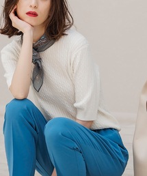 OPAQUE.CLIP | ケーブル編みニット【エクストラファインオーガニックコットン/WEB限定カラー・サイズ】(ニット/セーター)