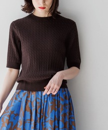 OPAQUE.CLIP | ケーブル編みニット【エクストラファインオーガニックコットン/WEB限定カラー・サイズ】(ニット/セーター)
