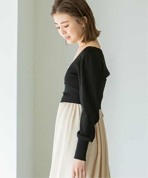 U by SPICK&SPAN（ユーバイスピックアンドスパン）の「タイトミニカーディガン（カーディガン/ボレロ・レディース・ブラック/パープル/ブラウン/グリーン・FREE）」の6枚目の写真