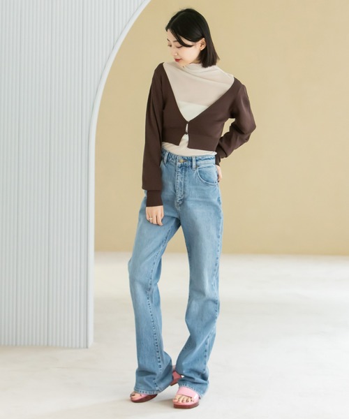 U by SPICK&SPAN（ユーバイスピックアンドスパン）の「タイトミニカーディガン（カーディガン/ボレロ・レディース・ブラック/パープル/ブラウン/グリーン・FREE）」の10枚目の写真