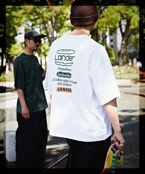 FREAK'S STORE(フリークスストア)の「WEB限定 LANDER×FREAK'S STORE/ランダー 別注 ビッグシルエット バックプリントTシャツ/刺繍(Tシャツ/カットソー・メンズ・ホワイト/ダークグリーン・SMALL/MEDIUM/LARGE/X-LARGE)」の19枚目の写真