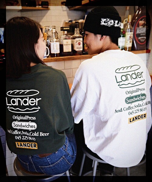 FREAK'S STORE(フリークスストア)の「WEB限定 LANDER×FREAK'S STORE/ランダー 別注 ビッグシルエット バックプリントTシャツ/刺繍(Tシャツ/カットソー・メンズ・ホワイト/ダークグリーン・SMALL/MEDIUM/LARGE/X-LARGE)」の11枚目の写真