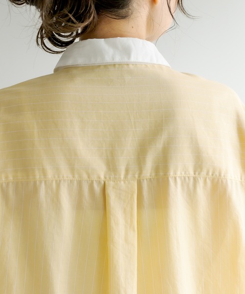 PUAL CE CIN（ピュアルセシン）の「クレリック ブラウス（シャツ/ブラウス・レディース・ベージュ/スミクロ/ブルー系/イエロー系・FREE）」の18枚目の写真