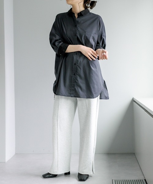 PUAL CE CIN（ピュアルセシン）の「クレリック ブラウス（シャツ/ブラウス・レディース・ベージュ/スミクロ/ブルー系/イエロー系・FREE）」の6枚目の写真