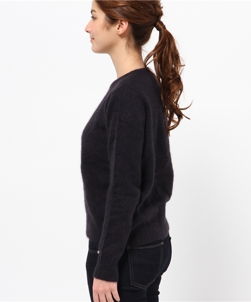 OUTLET（アウトレット）の「【DouDou】ラクーンZIPアッププルオーバー（ニット/セーター・レディース・ネイビー/ブルー/キャメル・MEDIUM）」の5枚目の写真