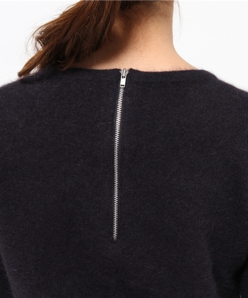 OUTLET（アウトレット）の「【DouDou】ラクーンZIPアッププルオーバー（ニット/セーター・レディース・ネイビー/ブルー/キャメル・MEDIUM）」の8枚目の写真