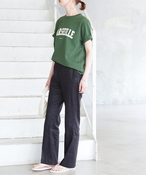 追加》リネンピンタックセミフレアパンツ（その他パンツ）｜SLOBE IENA