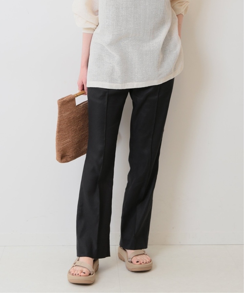 追加》リネンピンタックセミフレアパンツ（その他パンツ）｜SLOBE IENA