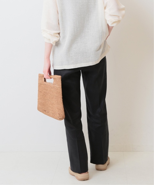 SLOBE IENAホワイト ピンタックセミフレアパンツ SLOBE IENAホワイト ピンタックセミフレアパンツ WEB限定/追加2