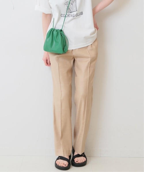 追加》リネンピンタックセミフレアパンツ（その他パンツ）｜SLOBE IENA