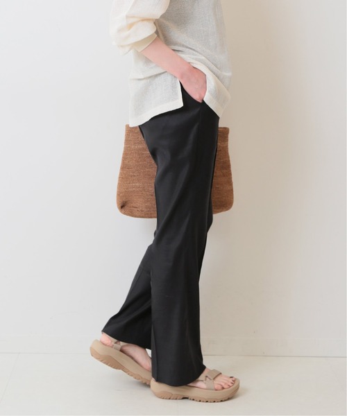 【新品未使用】SLOBE IENA リネンジレ SLOBE IENA（スローブイエナ）の「リネン混ワイドパンツ