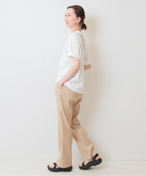 【新品未使用】SLOBE IENA リネンジレ SLOBE IENA（スローブイエナ）の「リネン混ワイドパンツ