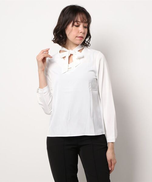 Lace Ladies(レースレディース)の「ボウタイシフォンブラウス(シャツ/ブラウス・レディース・ホワイト・XL/L/M/S)」の11枚目の写真