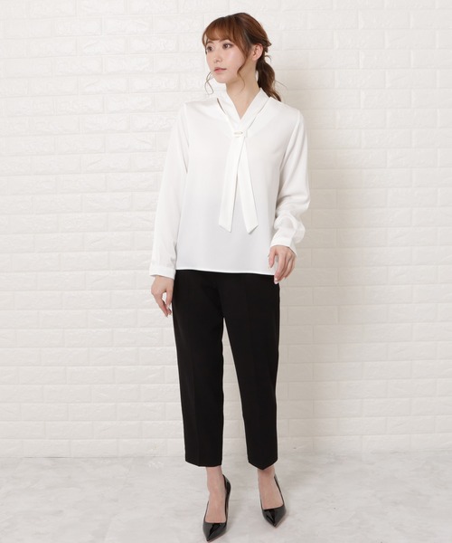 Lace Ladies(レースレディース)の「ボウタイシフォンブラウス(シャツ/ブラウス・レディース・ホワイト・XL/L/M/S)」の6枚目の写真