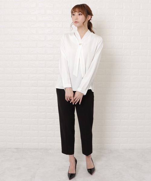 Lace Ladies(レースレディース)の「ボウタイシフォンブラウス(シャツ/ブラウス・レディース・ホワイト・XL/L/M/S)」の7枚目の写真