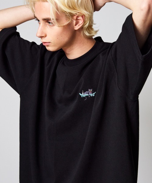 Tシャツ・カットソー HUBER OBJECTS PRINTED T-SHIRT STAND : Animal Hang Out HW T-shirt / アニマルハングアウト