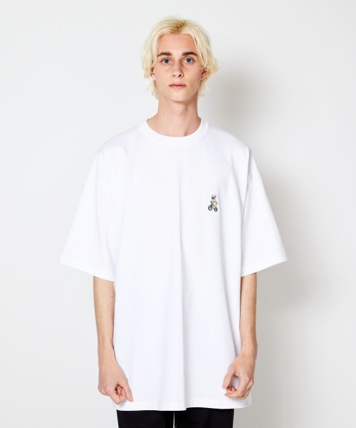 rehacer（レアセル）の「STAND : Animal Hang Out HW T-shirt / アニマルハングアウト　ヘビーウェイト Tシャツ（Tシャツ/カットソー・メンズ・ホワイト系その他/ブラック系その他/ホワイト系その他2/ブラック系その他2/ブラック系その他3/ホワイト系その他3・MEDIUM/LARGE/X-LARGE）」の9枚目の写真