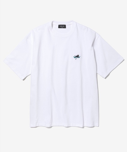 rehacer（レアセル）の「STAND : Animal Hang Out HW T-shirt / アニマルハングアウト　ヘビーウェイト Tシャツ（Tシャツ/カットソー・メンズ・ホワイト系その他/ブラック系その他/ホワイト系その他2/ブラック系その他2/ブラック系その他3/ホワイト系その他3・MEDIUM/LARGE/X-LARGE）」の16枚目の写真