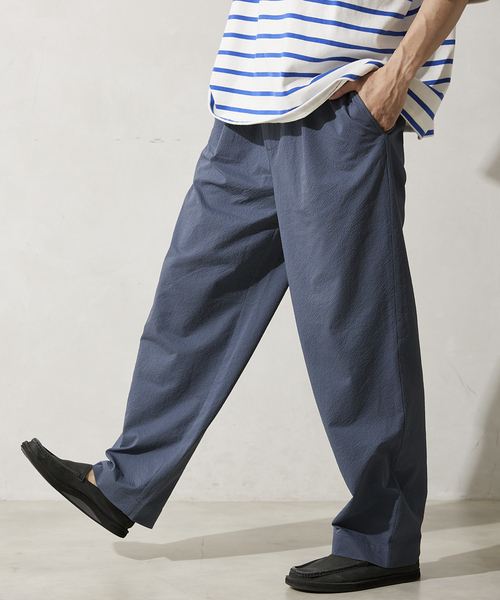 JOURNAL STANDARD relume(ジャーナルスタンダード レリューム)の「Ripstop サッカーワイドイージーパンツ(その他パンツ・メンズ・ブラック/ベージュ/グレー/サックスブルー・MEDIUM/LARGE)」の19枚目の写真