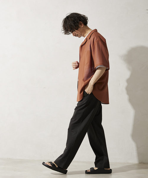 JOURNAL STANDARD relume(ジャーナルスタンダード レリューム)の「Ripstop サッカーワイドイージーパンツ(その他パンツ・メンズ・ブラック/ベージュ/グレー/サックスブルー・MEDIUM/LARGE)」の22枚目の写真
