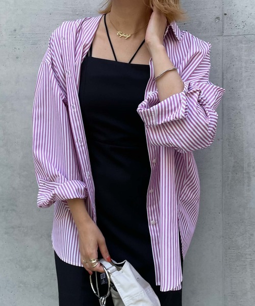 archives（アルシーヴ）の「コードストラップ短丈キャミソール（キャミソール・レディース・ブラック/パープル/アイボリー/ターコイズブルー/グリーン/ブルーグレー・MEDIUM）」の14枚目の写真