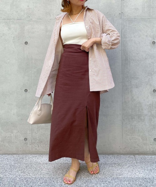 archives（アルシーヴ）の「コードストラップ短丈キャミソール（キャミソール・レディース・ブラック/パープル/アイボリー/ターコイズブルー/グリーン/ブルーグレー・MEDIUM）」の10枚目の写真