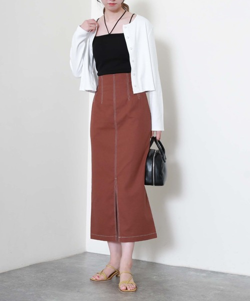 archives（アルシーヴ）の「コードストラップ短丈キャミソール（キャミソール・レディース・ブラック/パープル/アイボリー/ターコイズブルー/グリーン/ブルーグレー・MEDIUM）」の19枚目の写真