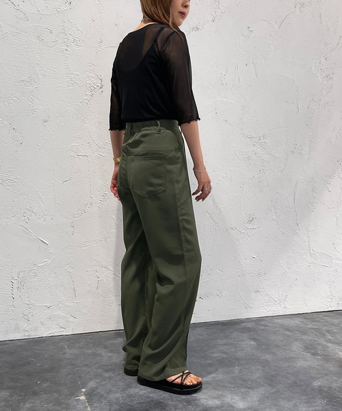 apres jour mignon(アプレジュールミニョン)の「クルーネックシアーインナー【ZOZOTOWN限定アイテム】(Tシャツ/カットソー・レディース・ピンク/オレンジ/パープル/ライトグレー/グリーン/ライトブルー/ブラック・X-LARGE/フリー)」の12枚目の写真