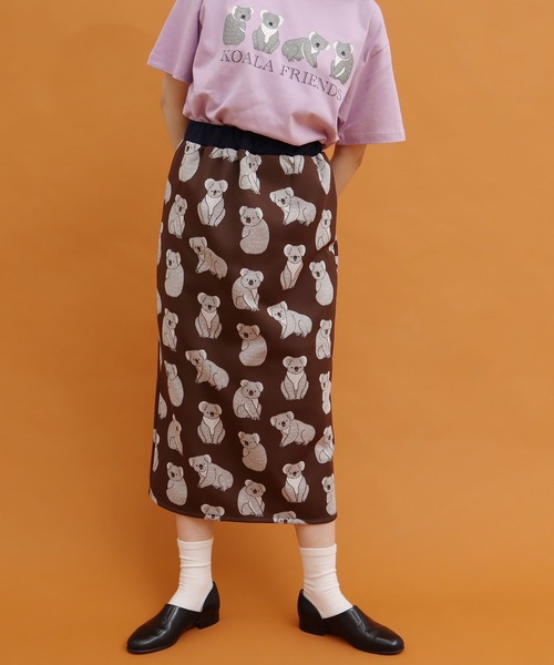 didizizi コアラ ジャガード ロングスカート 青 希少 大人気 didizizi（ディディジジ）の「コアラフレンズJQ SK（スカート