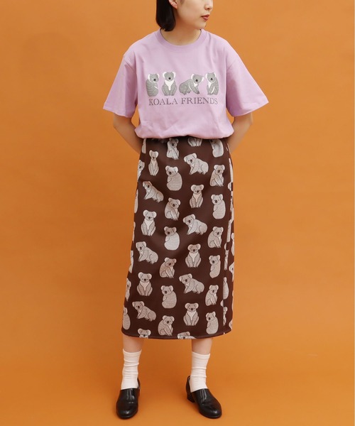 didizizi（ディディジジ）の「コアラフレンズJQ　SK（スカート・レディース・ブラウン/ネイビー・FREE）」の4枚目の写真