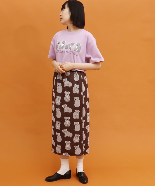 didizizi ネコとお花JQ　スカート didizizi ネコとお花JQスカート