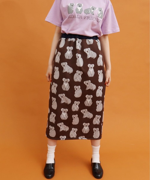 didizizi コアラ ジャガード ロングスカート 青 希少 大人気 美品☆didizizi コアラ柄 タイトスカート ブルー - メルカリ