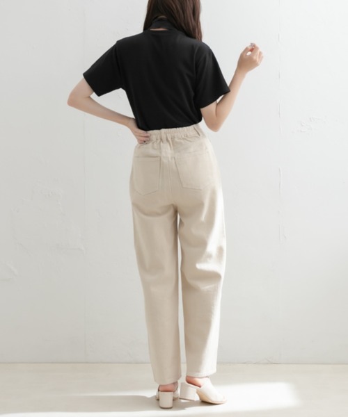 OLIVE des OLIVE（オリーブデオリーブ）の「オーガンジーリボン付Ｔシャツ（Tシャツ/カットソー・レディース・ブラック/オフホワイト/サックスブルー・FREE）」の20枚目の写真