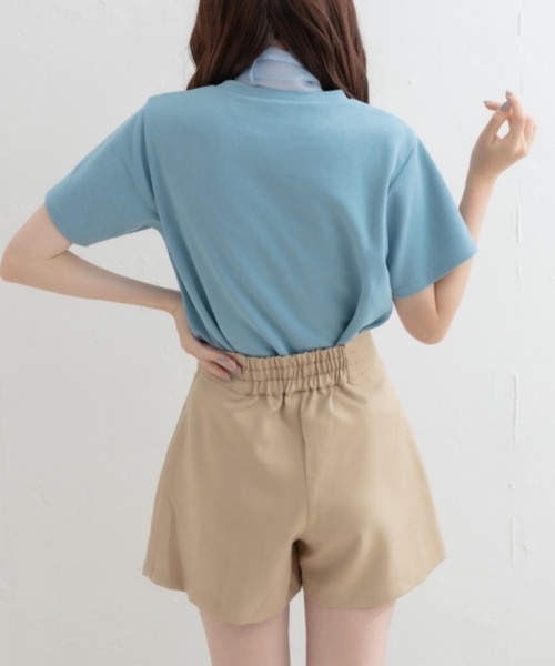 OLIVE des OLIVE（オリーブデオリーブ）の「オーガンジーリボン付Ｔシャツ（Tシャツ/カットソー・レディース・ブラック/オフホワイト/サックスブルー・FREE）」の12枚目の写真