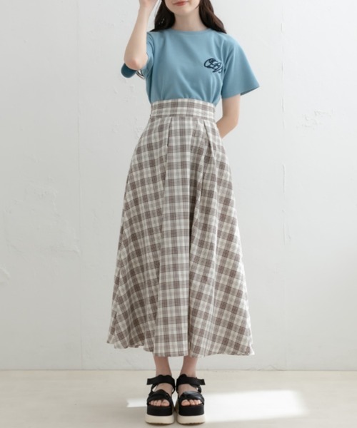 OLIVE des OLIVE（オリーブデオリーブ）の「オーガンジーリボン付Ｔシャツ（Tシャツ/カットソー・レディース・ブラック/オフホワイト/サックスブルー・FREE）」の18枚目の写真