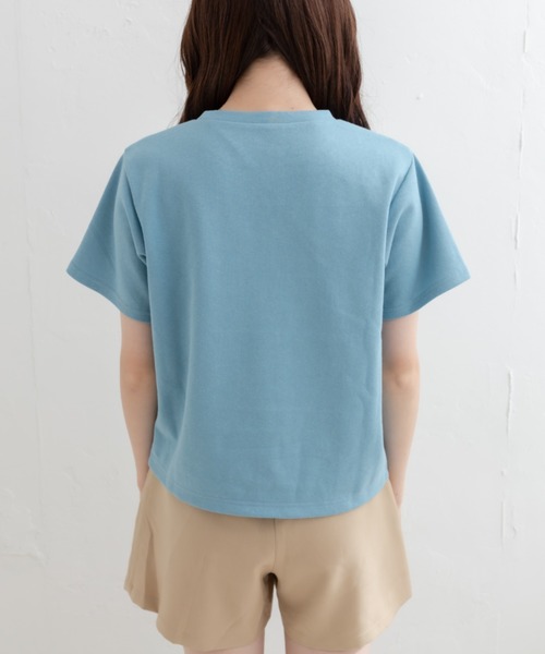 OLIVE des OLIVE（オリーブデオリーブ）の「オーガンジーリボン付Ｔシャツ（Tシャツ/カットソー・レディース・ブラック/オフホワイト/サックスブルー・FREE）」の10枚目の写真