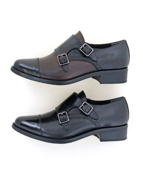 apres（アプレ）の「ダブルモンクストラップシューズ　-3750311（ドレスシューズ・レディース・ブラック/ダークブラウン・22.5cm/23.5cm/24.5cm/23.0cm/24.0cm/25.0cm）」の2枚目の写真