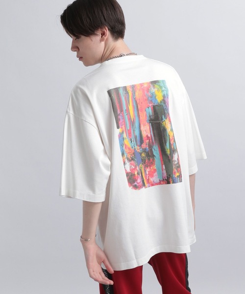 HARE（ハレ）の「バックプリントシシュウカットソーby OZ-YamaguchiKeisuke(HARE)（Tシャツ/カットソー・メンズ・ホワイト系その他/ブラック系その他・SMALL/MEDIUM）」の4枚目の写真