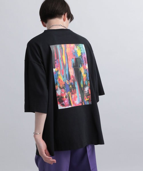 HARE（ハレ）の「バックプリントシシュウカットソーby OZ-YamaguchiKeisuke(HARE)（Tシャツ/カットソー・メンズ・ホワイト系その他/ブラック系その他・SMALL/MEDIUM）」の20枚目の写真