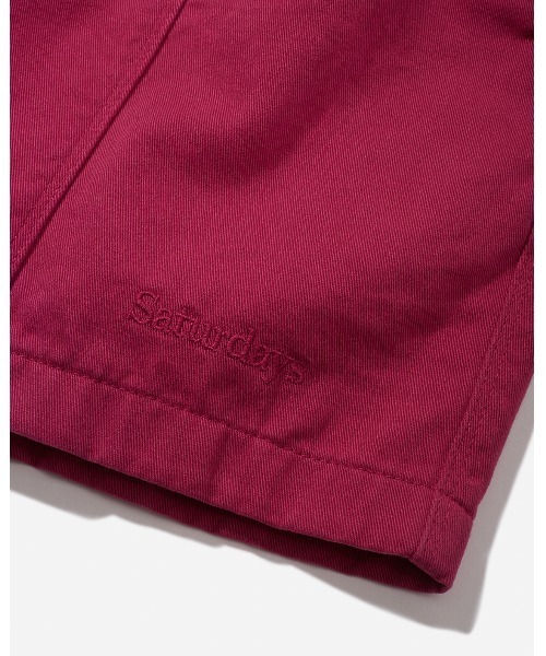 Saturdays NYC（サタデーズ ニューヨークシティ ）の「Mario Cotton Gym Short（その他パンツ・メンズ・パープル/オフホワイト・X-SMALL/S/M/L/XL）」の4枚目の写真