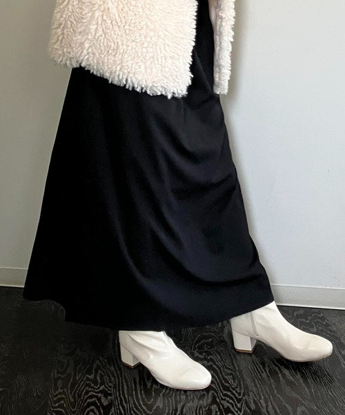 AS KNOW AS plus（アズノゥアズプラス）の「◇すらりストレッチブーツ（ブーツ・レディース・ブラック/アイボリー・M/L）」の9枚目の写真