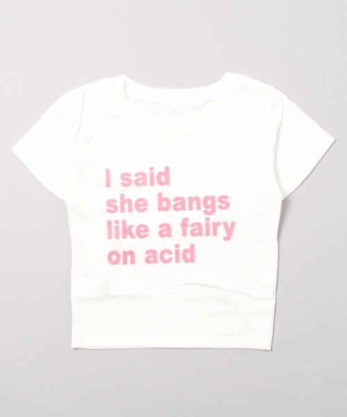 Auntie Rosa（アンティローザ）の「ガーリーロゴショート丈Tシャツ（Tシャツ/カットソー・レディース・ホワイト/ブルー/モカ・FREE）」の12枚目の写真